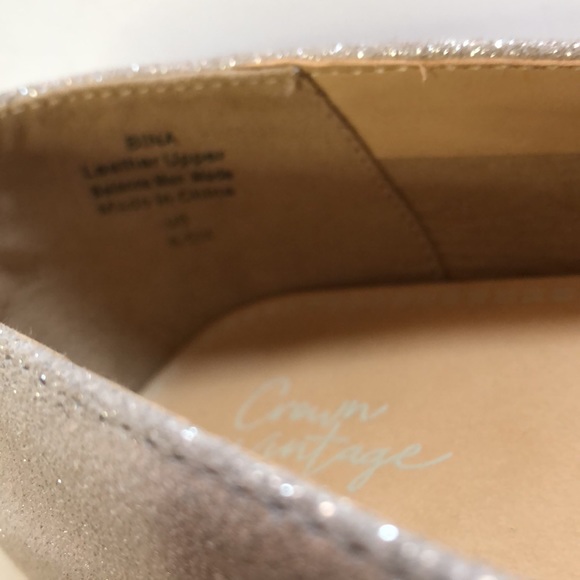 Women platform slip on Loafers Espadrilles in silver , size 38.5 - Picture 9 of 9